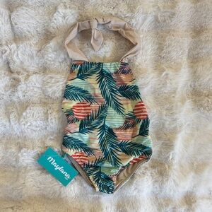 Kids Leafy One Piece Swimsuit